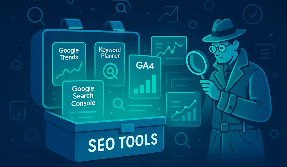 ภาพรวมเครื่องมือ SEO ฟรีที่จำเป็น เช่น Google Search Console และ Google Analytics 4