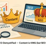ภาพแสดงแนวคิดการสร้าง Content คุณภาพสูงสำหรับ SEO ที่ดีต่อทั้งผู้ใช้และ Google