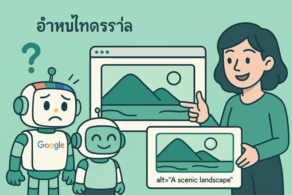 EP 9: SEO Demystified - Image SEO: อย่ามองข้าม 'รูปภาพ'! 1 comparison between image with SEO and image without any optimization