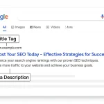 ภาพตัวอย่าง Title Tag และ Meta Description ที่ดีสำหรับ SEO บน Google SERP