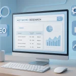 ภาพแสดงการใช้เครื่องมือหา Keyword ฟรี เช่น Google Keyword Planner ในการทำ SEO