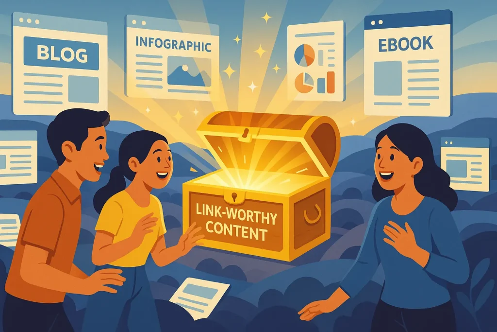 การสร้างคอนเทนต์ที่มีคุณค่าจนคนอยากลิงก์ (Link-Worthy Assets)