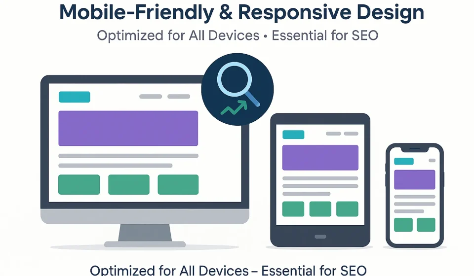 ภาพตัวอย่าง Responsive Web Design ที่ทำให้เว็บไซต์ Mobile-Friendly แสดงผลได้ดีบนทุกอุปกรณ์