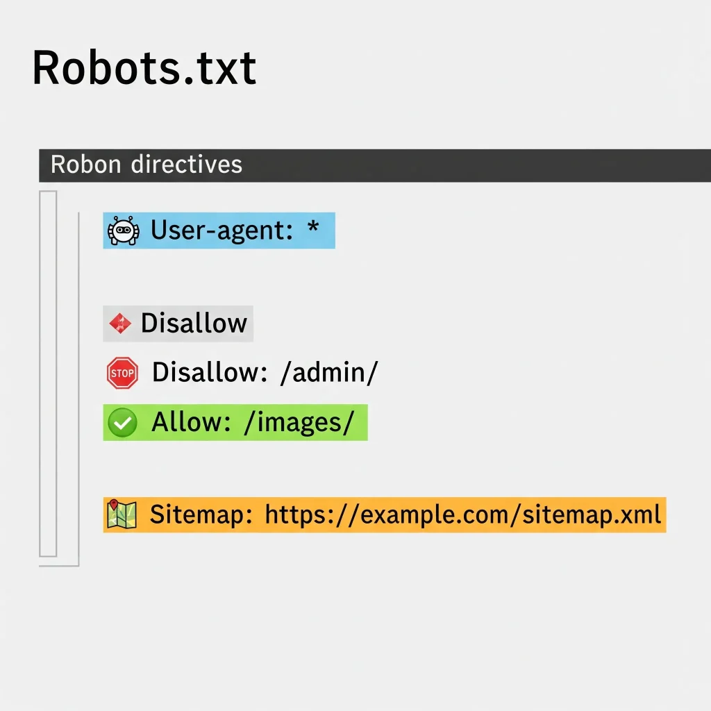 EP 17: SEO Demystified - XML Sitemap & Robots.txt 2 ภาพตัวอย่างไฟล์ Robots.txt และคำสั่งพื้นฐาน (User-agent, Disallow, Allow)